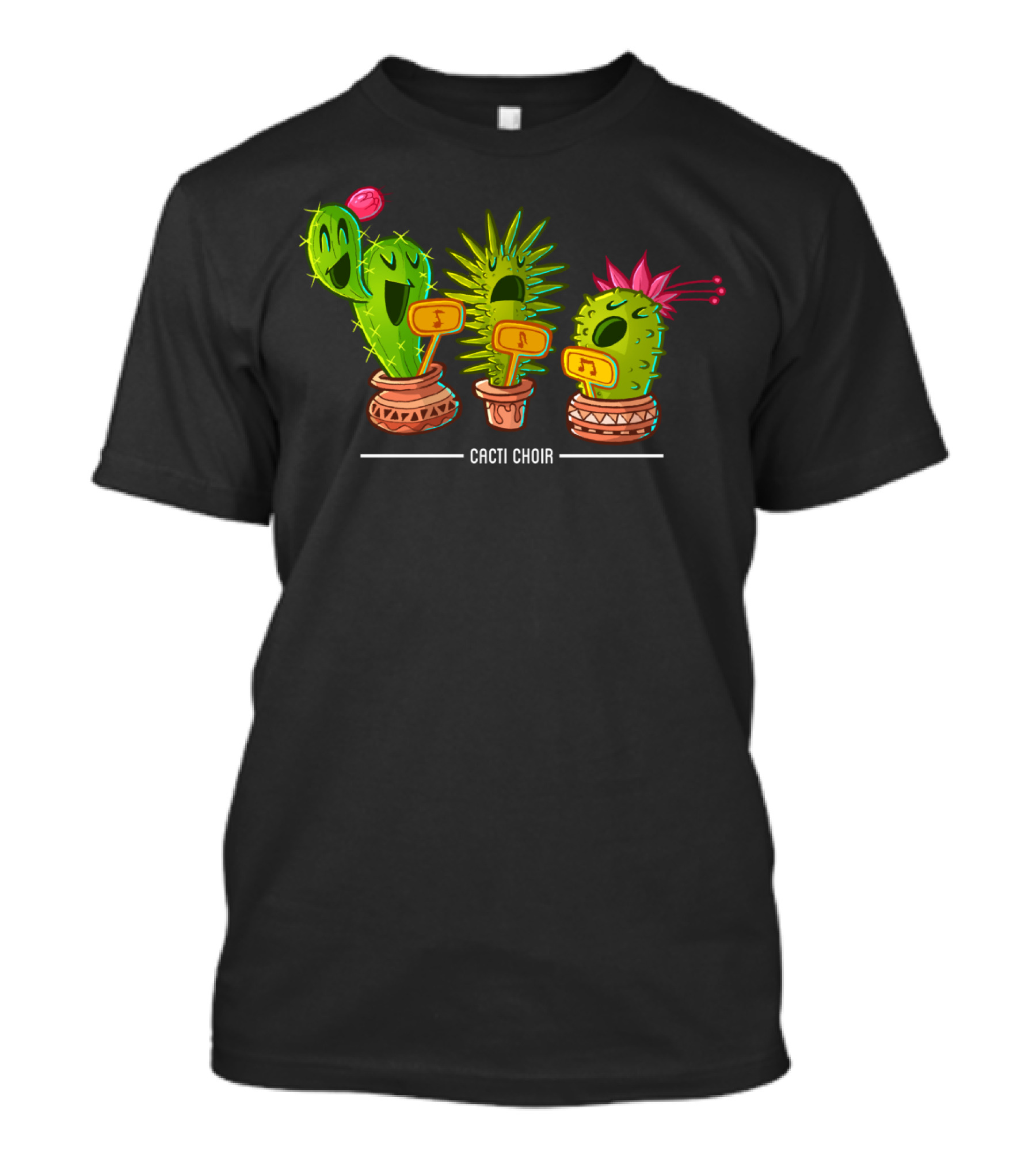 Cacti Choir Funny Singing Cactus Pots T-Shirt