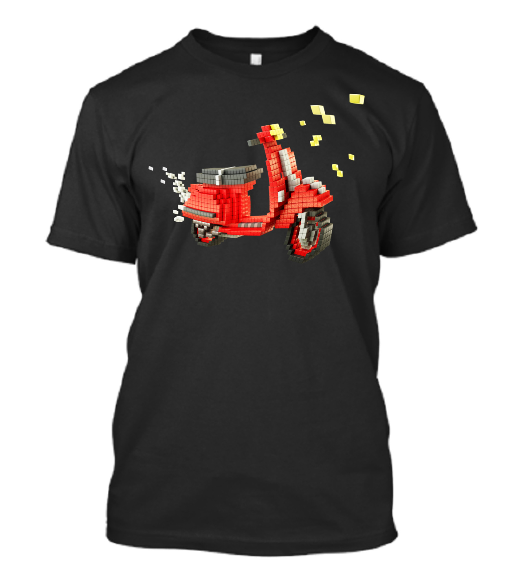 Scoot Da Red 3D Pixel Red Scooter T-Shirt