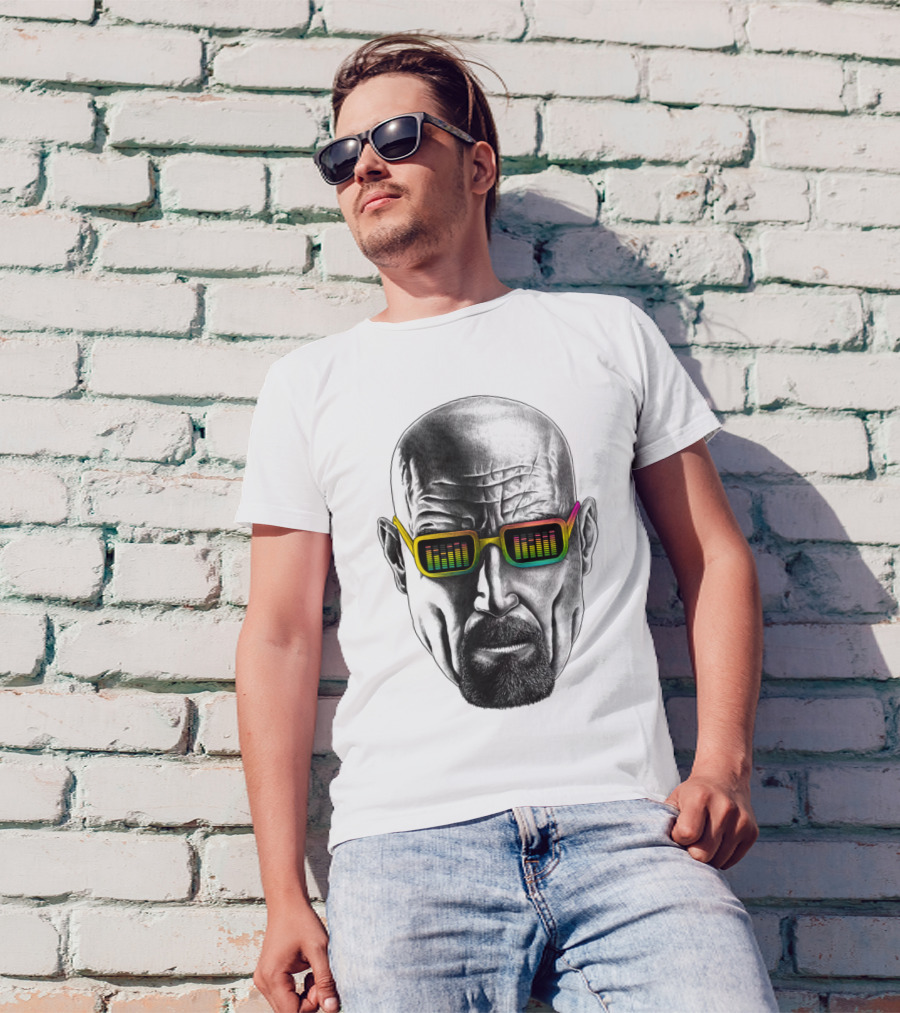 Groovy Mr. White Rainbow Sunglasses Breaking Bad Heisenberg T-Shirt
