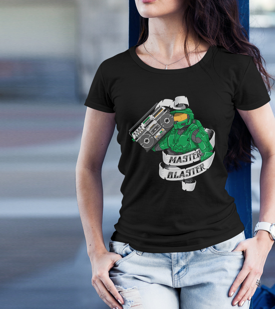 Master Blaster DJ Spartan Hero Boombox T-Shirt