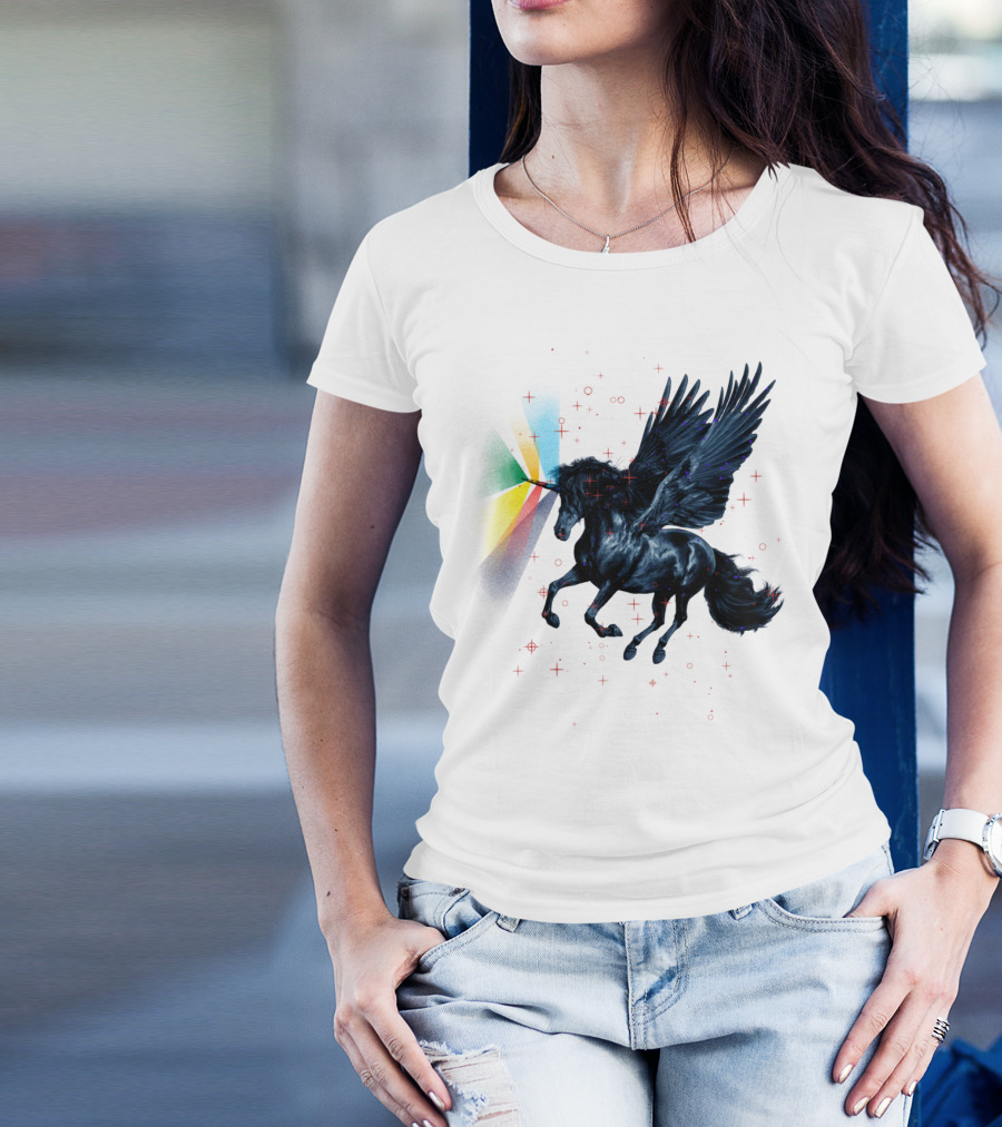The Black Pegasus Dark Side Spectrum Lantern T-Shirt