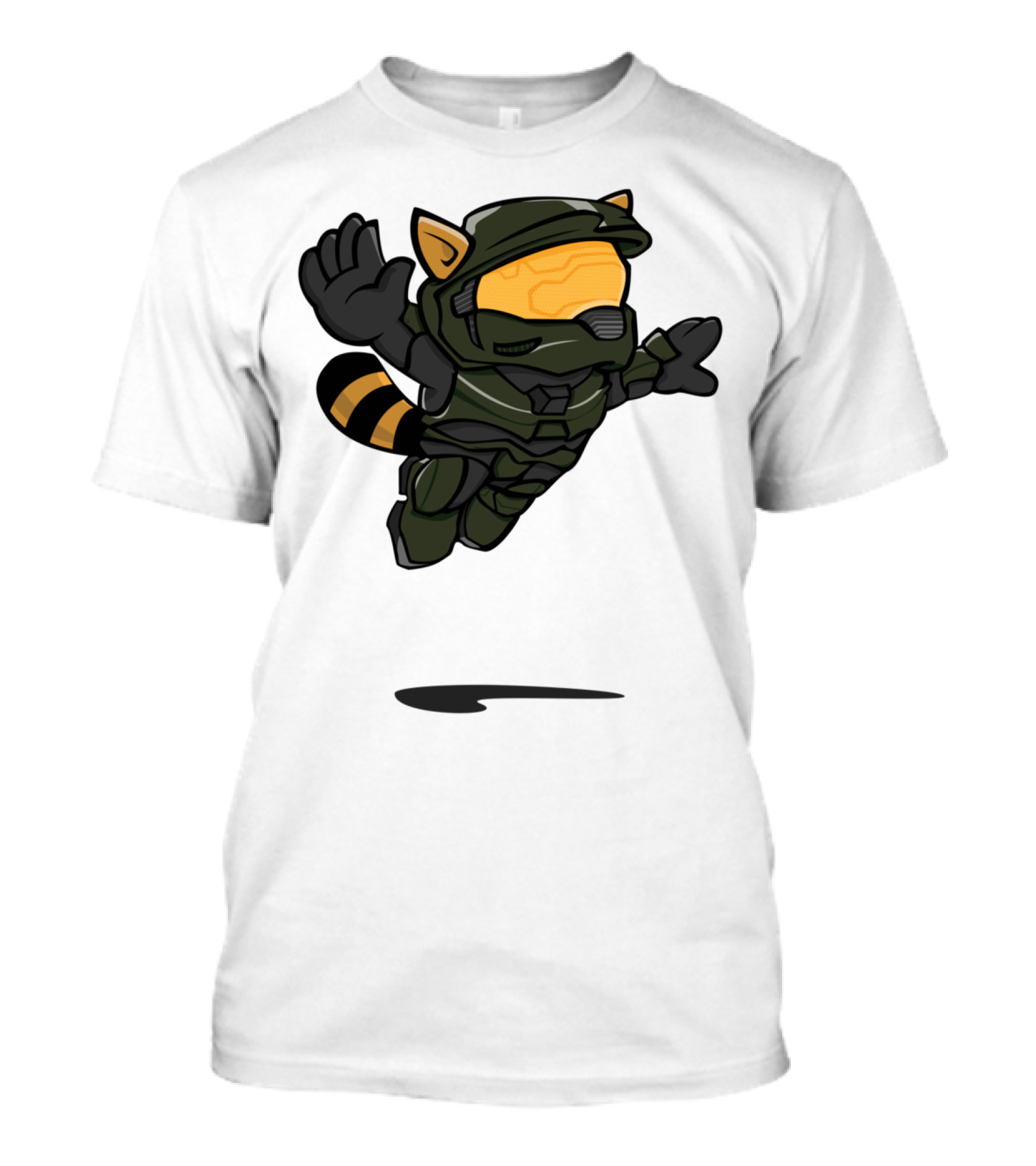Master Thief Raccoon In Space Armor Jump Adventure T-Shirt