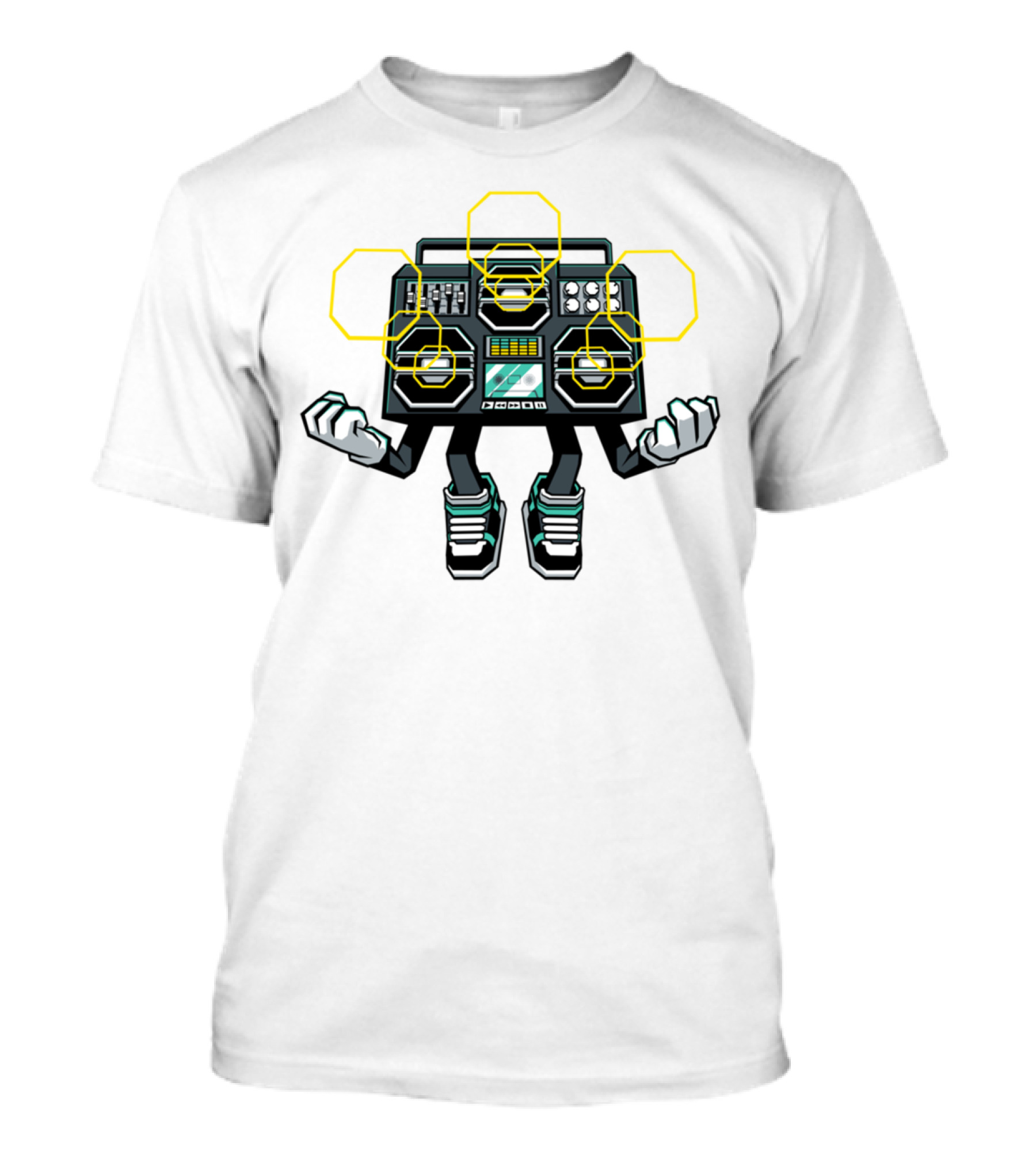 Rise And Amplify Boombox Robot T-Shirt