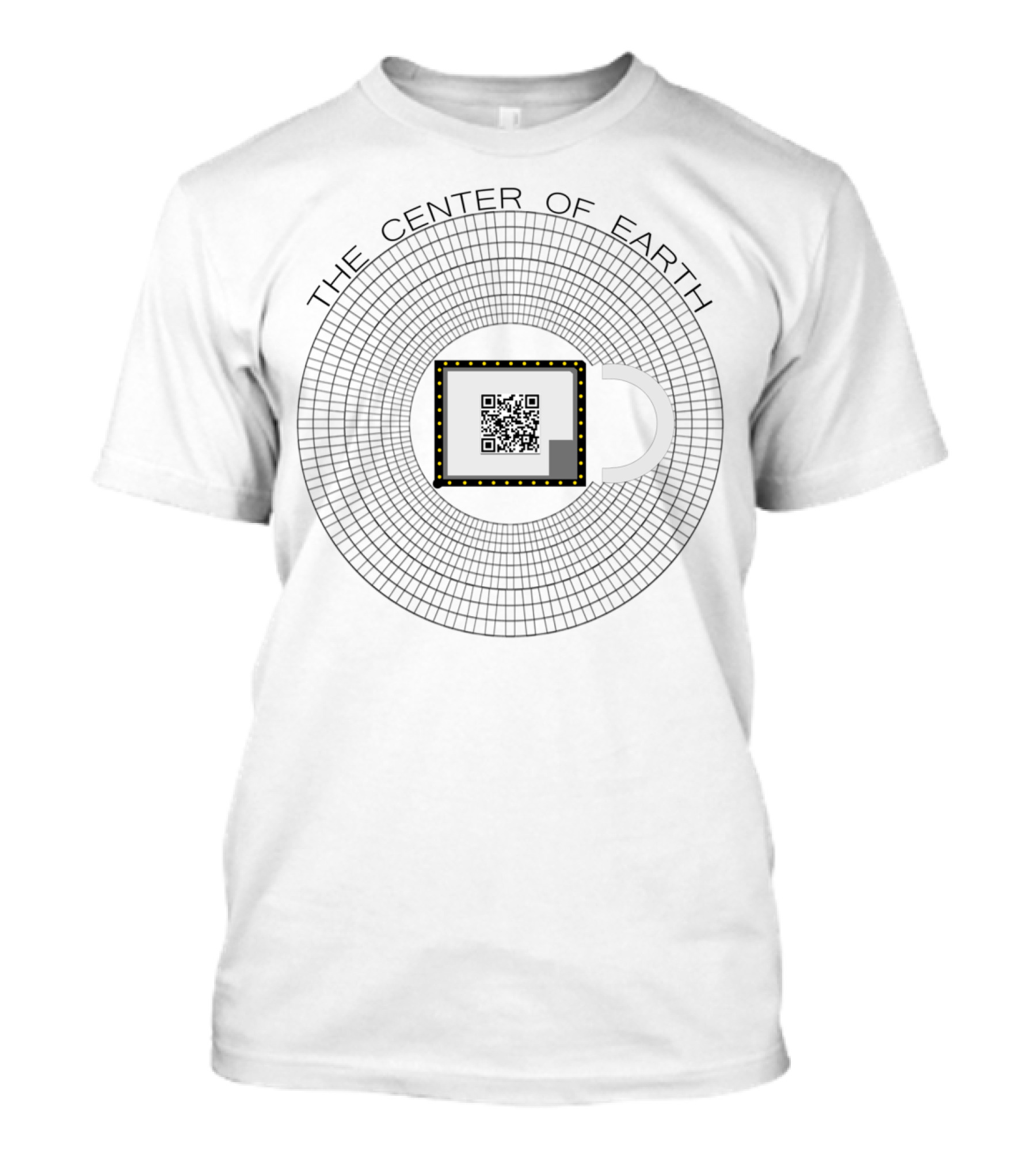 The Center Of Earth QR Code Circle T-Shirt