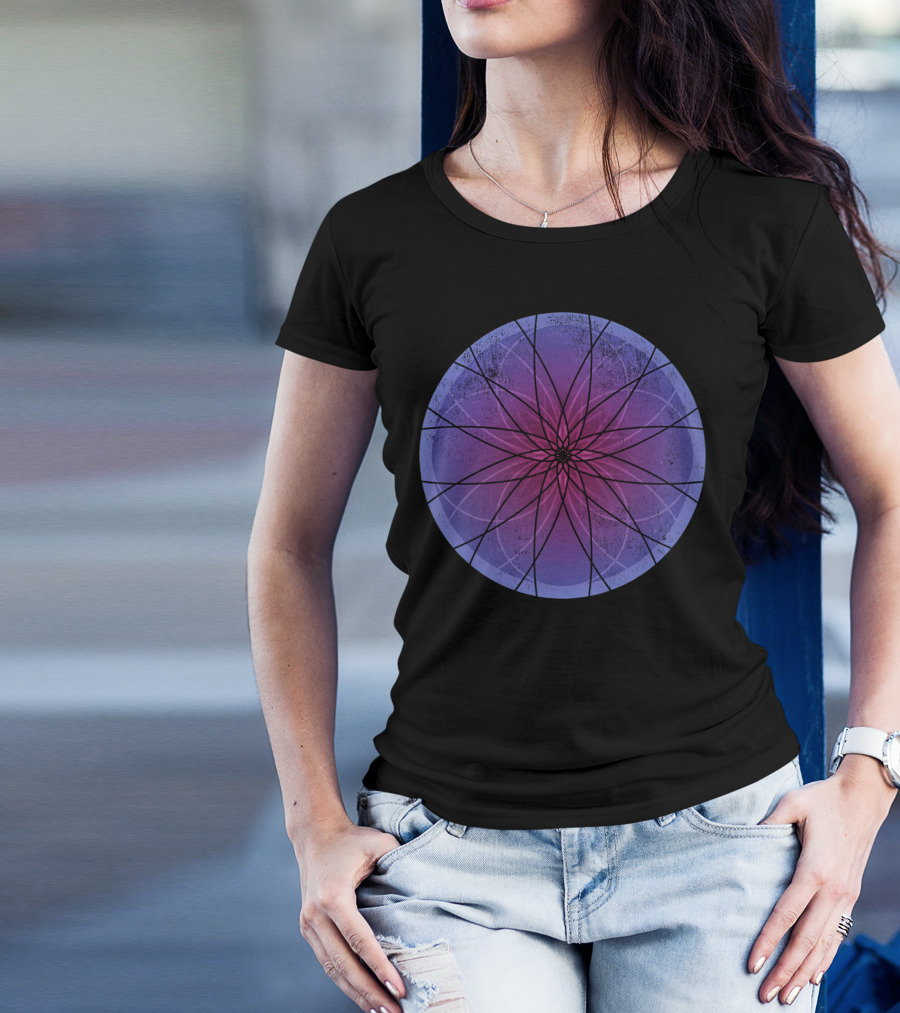The Center Of Everything Geometric Symmetrical Mandala T-Shirt