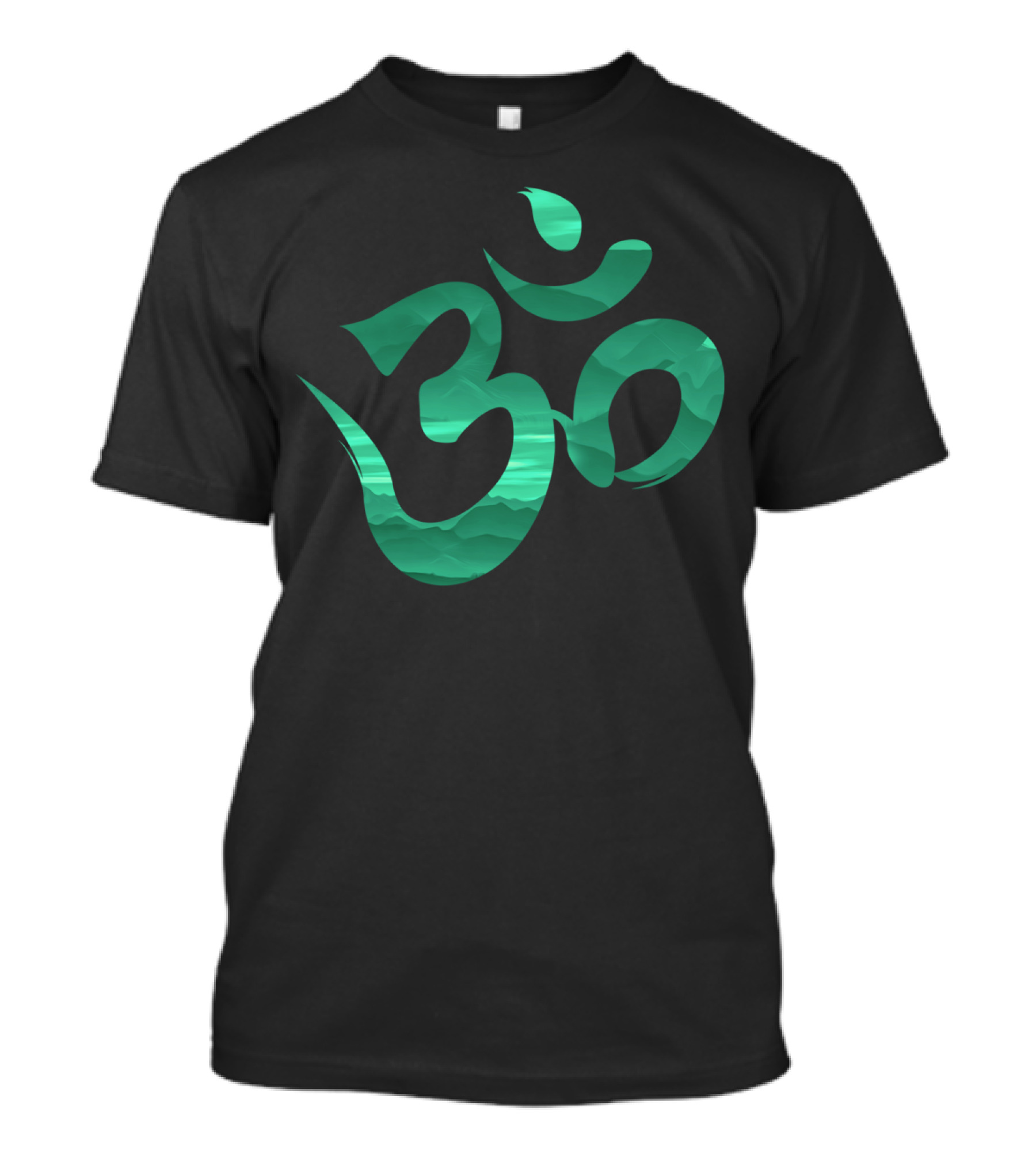 Peaceful Mantra Om Symbol Jade Green T-Shirt