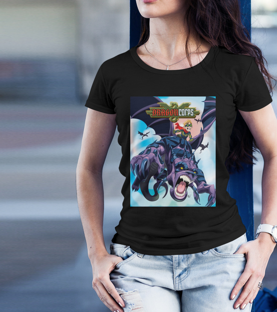 DRAGON CORPS Epic Flight With Heroic Rider And Fierce Dragon T-Shirt