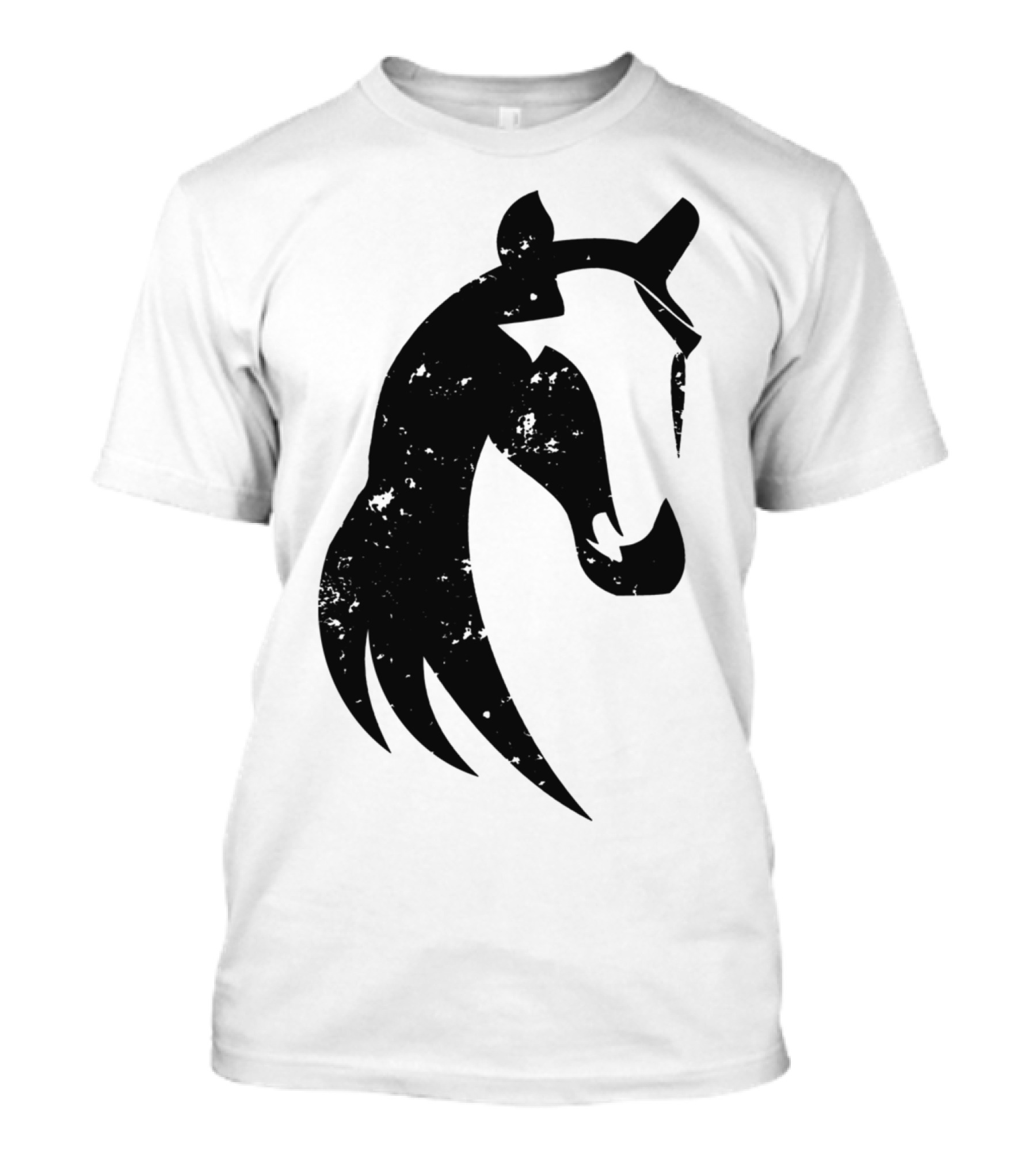 Grungy Tribal Horse Head T-Shirt