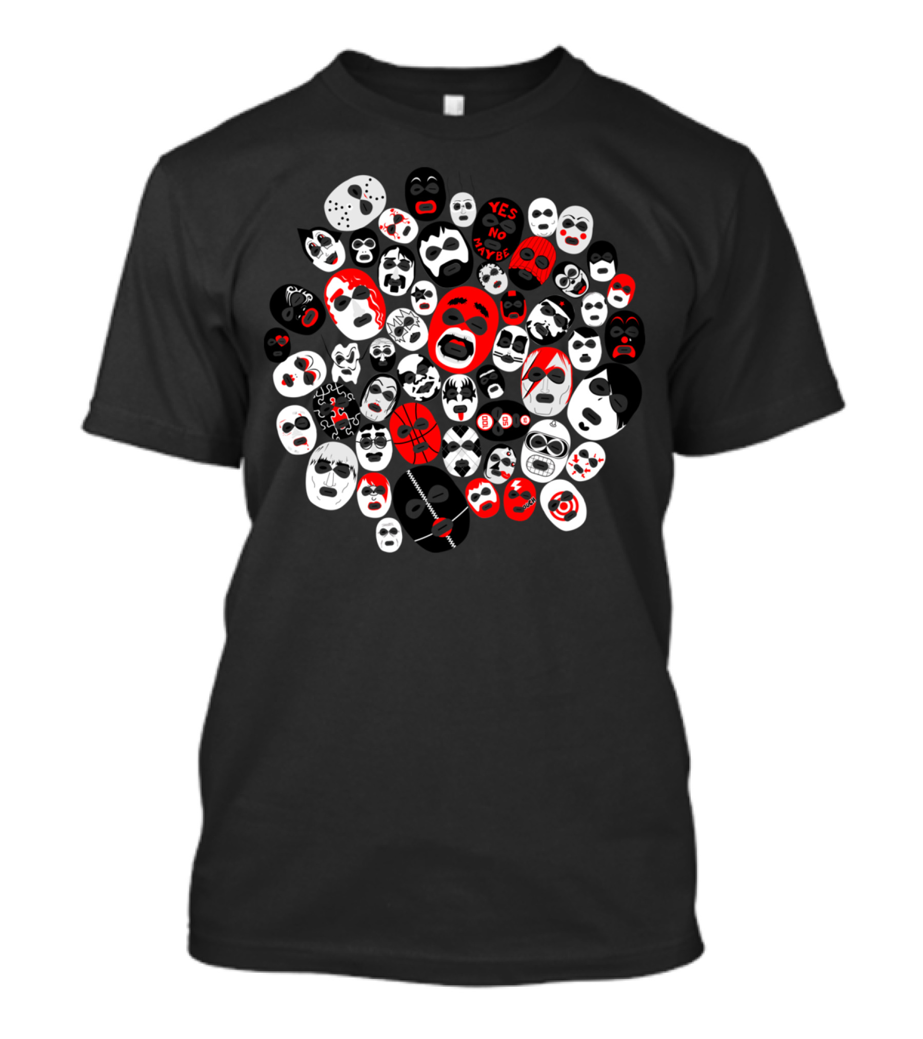 Luchador Mask Rejects Yes No Maybe T-Shirt