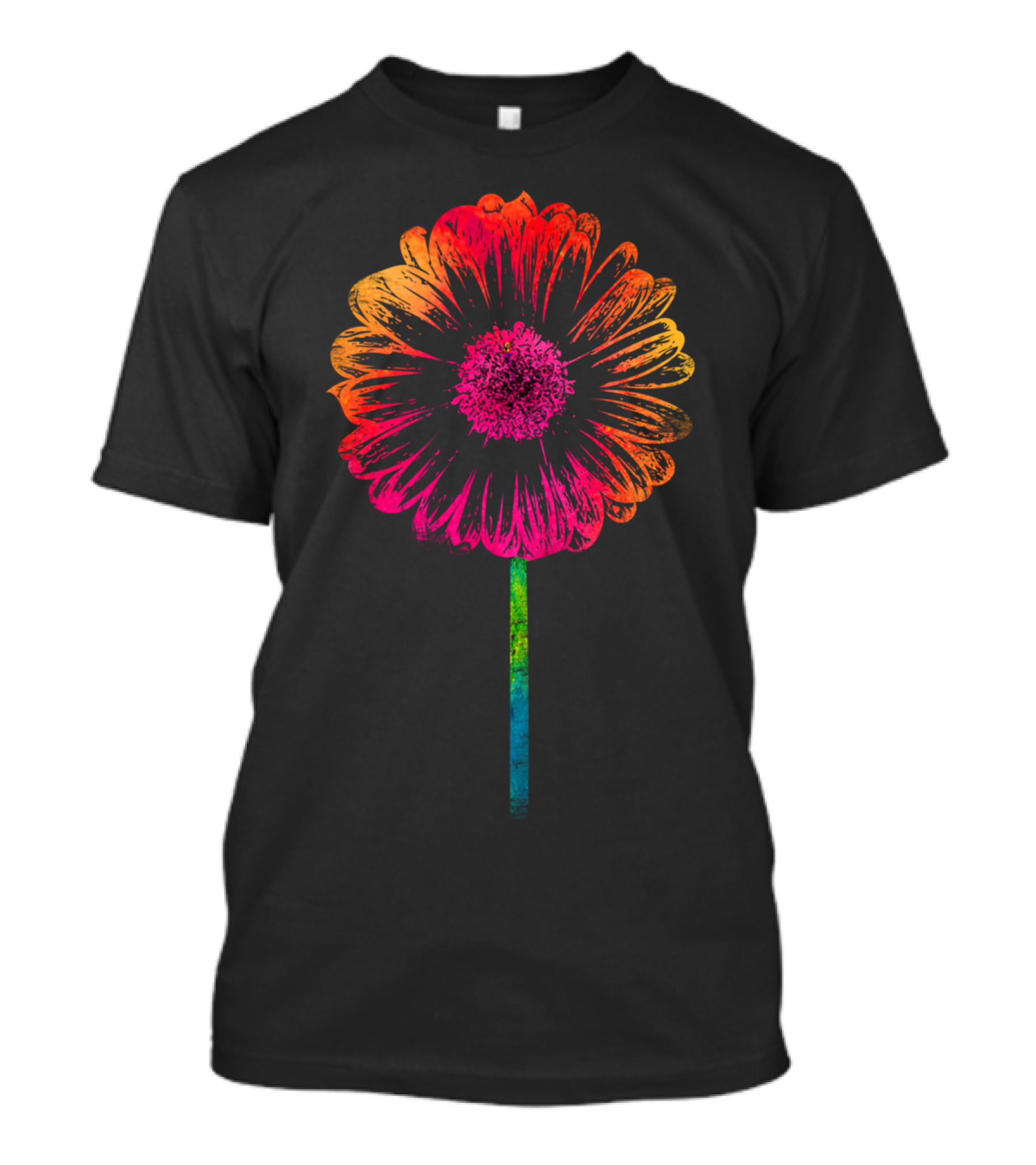 Rainbow Gerbera Flower T-Shirt
