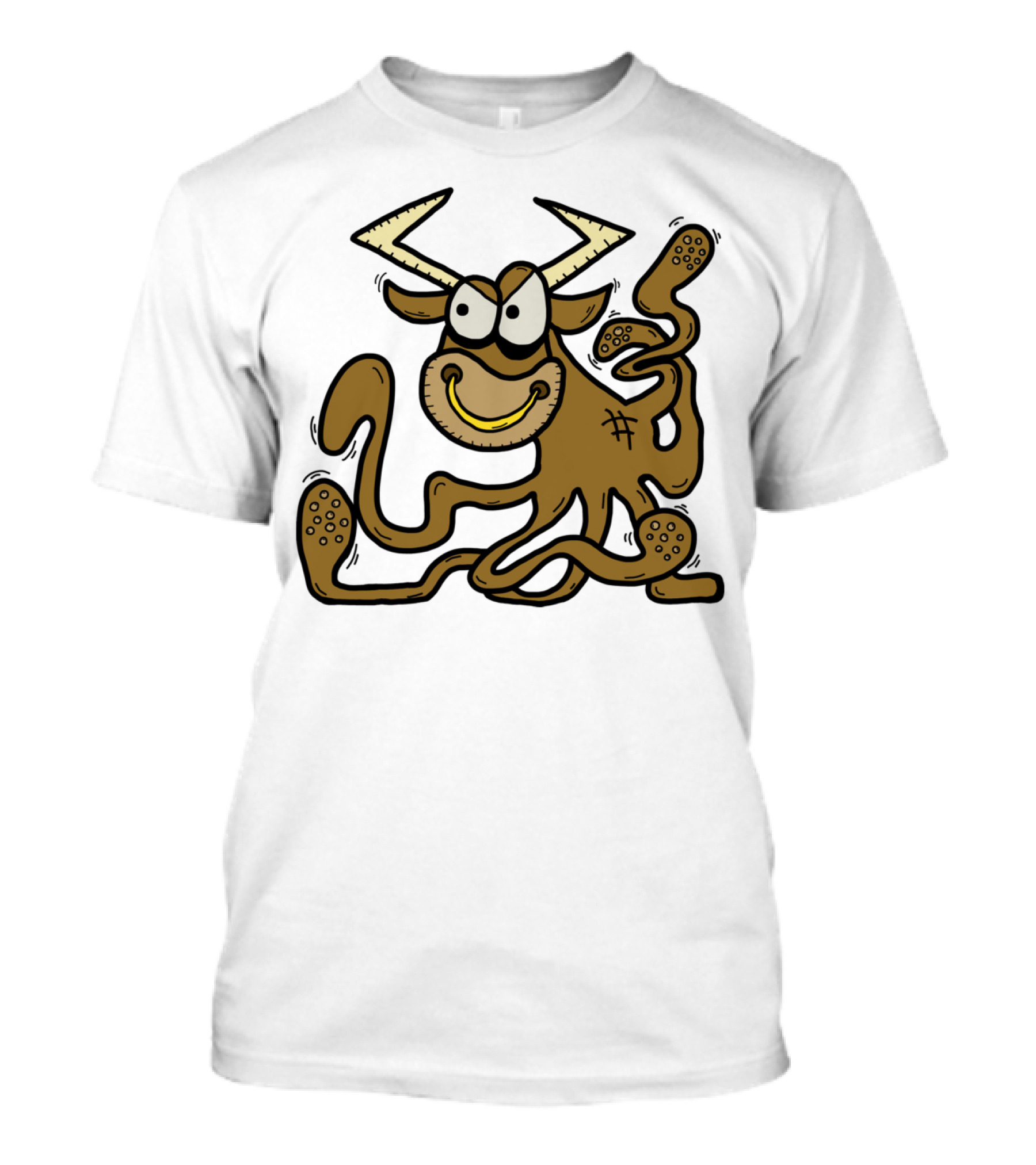 The Bullktopus Tentacle Creature With Horns And Smile T-Shirt
