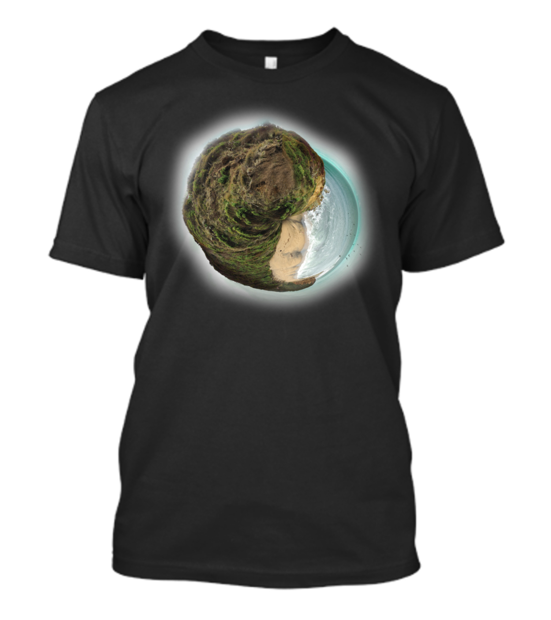 Bells Beach Mini World Circular Landscape Ocean View T-Shirt