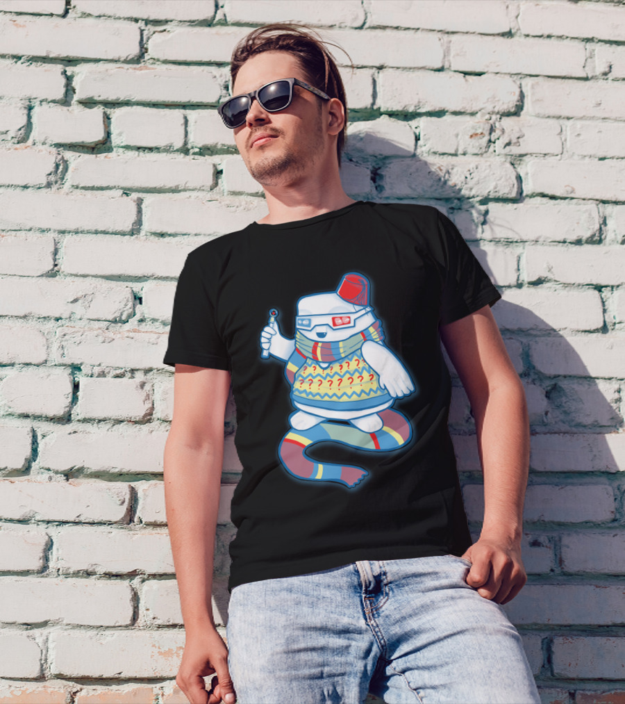 Doctor Adipose Timey Wimey Creature With Fez And Scarf T-Shirt