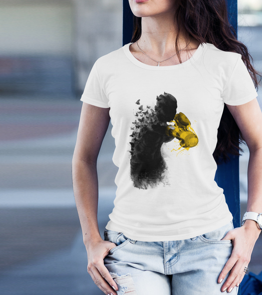 The Butterflies And The Gloves Of Transformation In Boxing T-Shirt