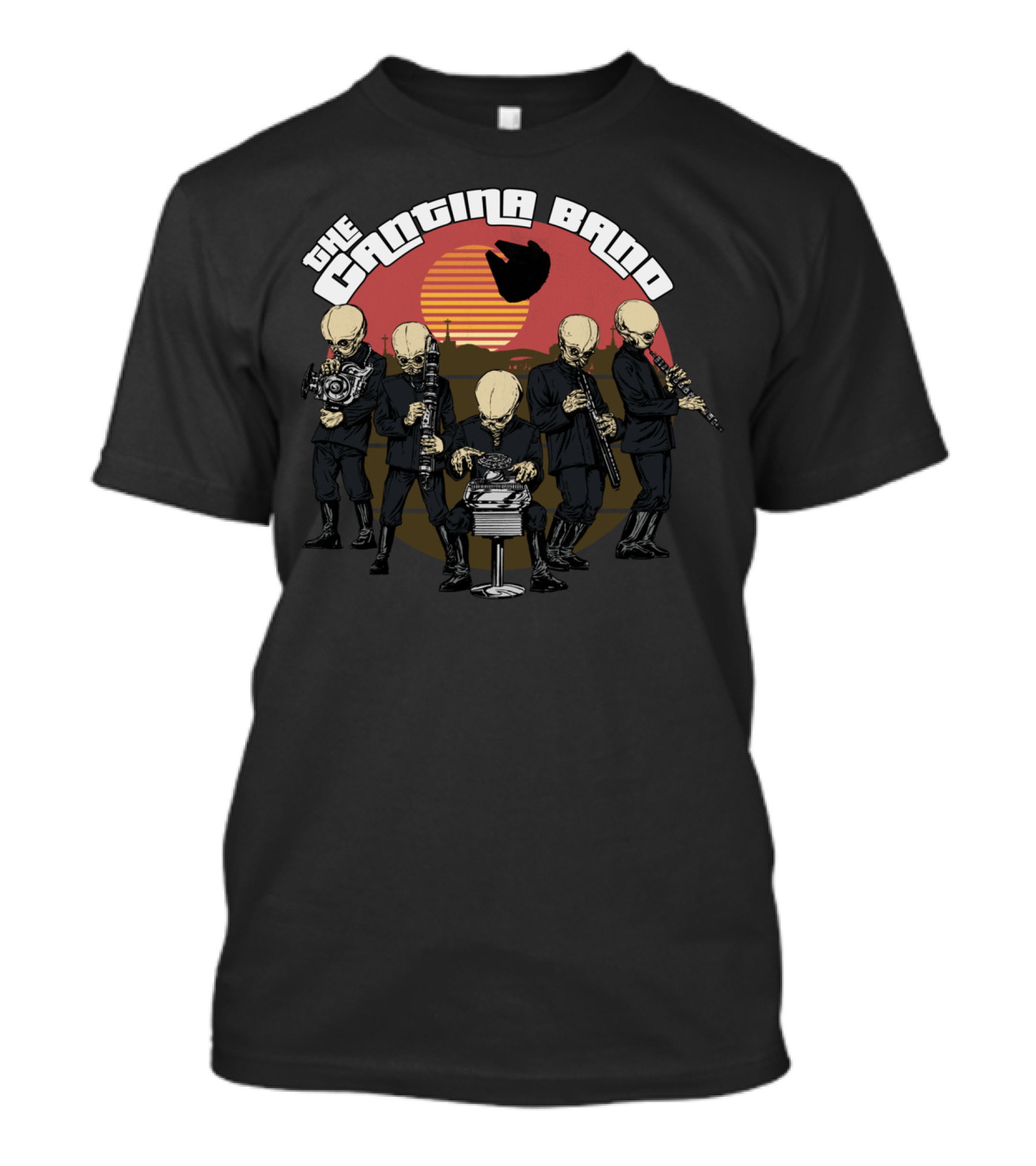 The Cantina Band Star Wars Retro Sunset Bith Musicians T-Shirt