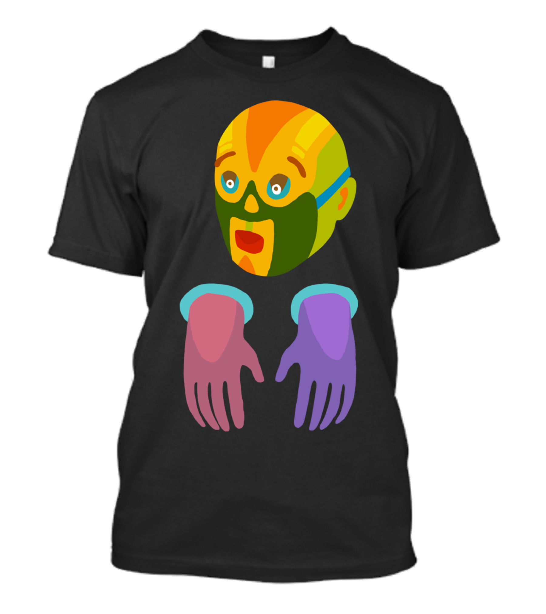 Guillotine Head And Hands In Vibrant Colors T-Shirt