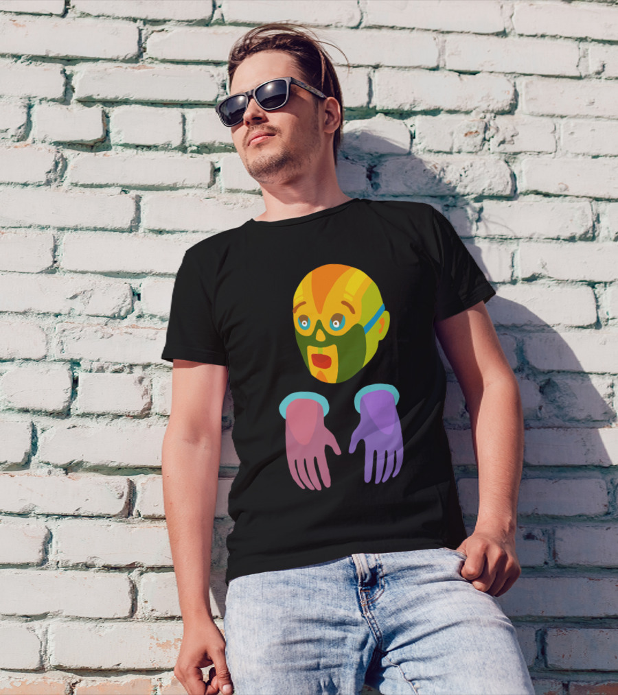 Guillotine Head And Hands In Vibrant Colors T-Shirt