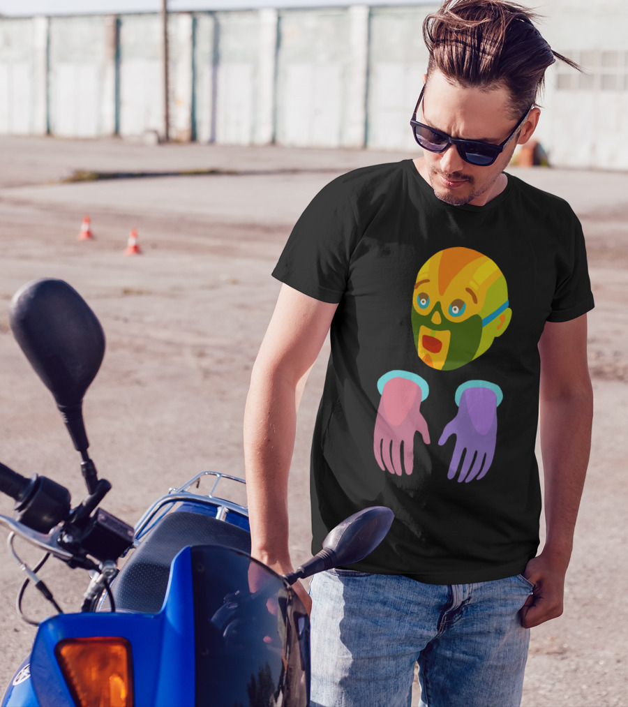 Guillotine Head And Hands In Vibrant Colors T-Shirt