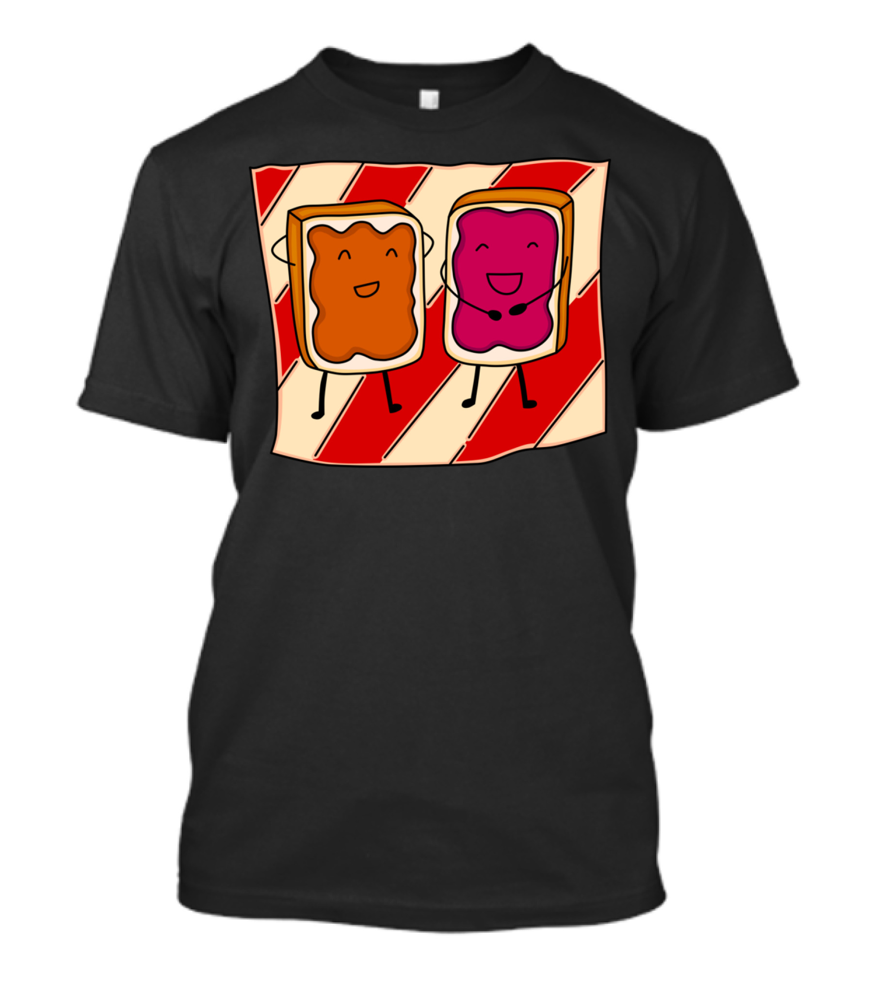 Peanut Butter And Jelly Happy Bread Friends T-Shirt