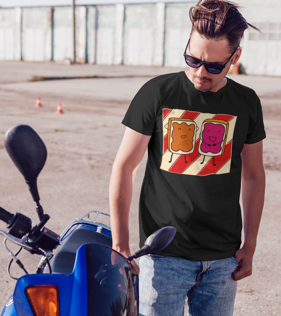 Peanut Butter And Jelly Happy Bread Friends T-Shirt