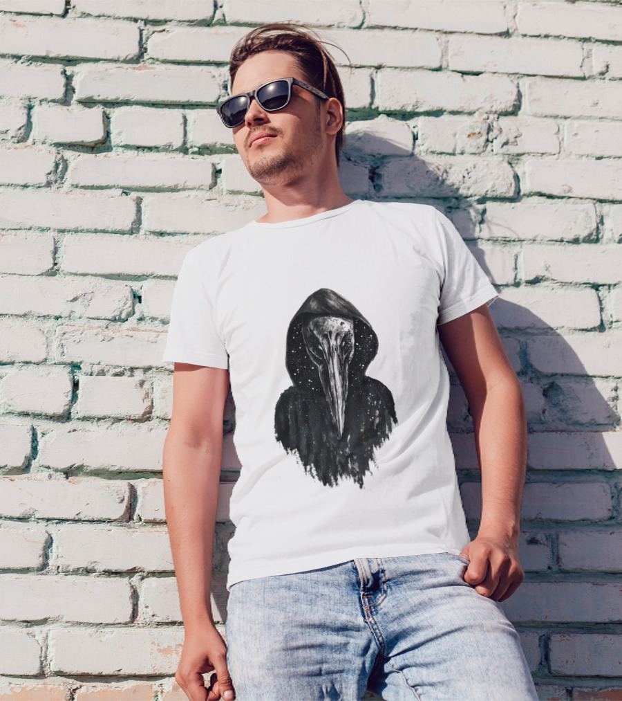 Doctor Plague Mysterious Starry Hooded Figure T-Shirt