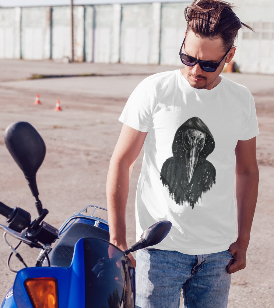 Doctor Plague Mysterious Starry Hooded Figure T-Shirt
