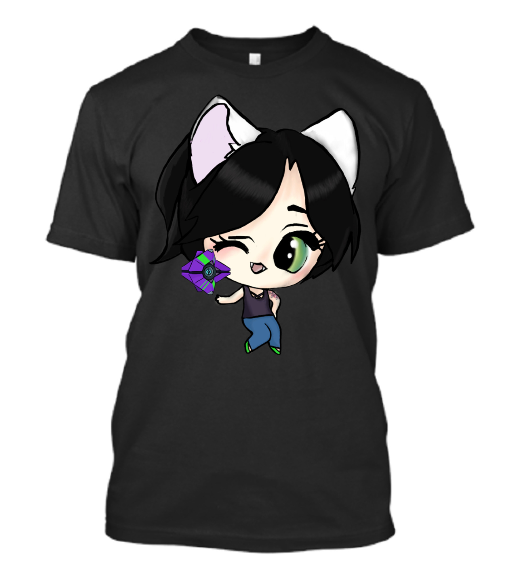 AssaultQueen Mug Chibi Cat Ears Anime T-Shirt