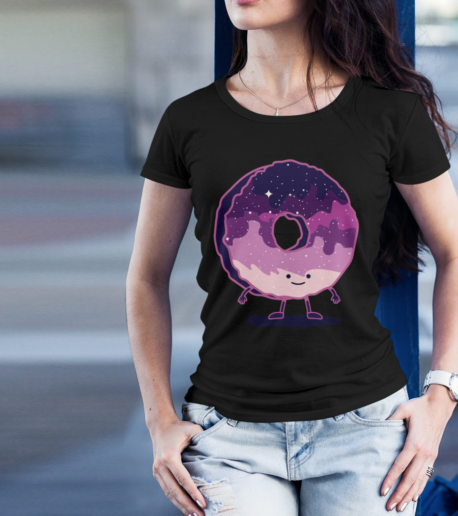 The Cosmic Donut Galaxy Space Cartoon T-Shirt