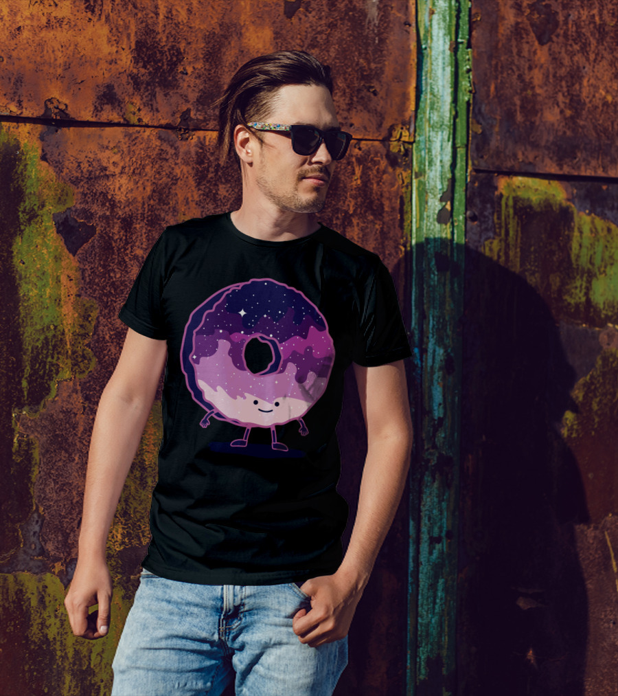 The Cosmic Donut Galaxy Space Cartoon T-Shirt