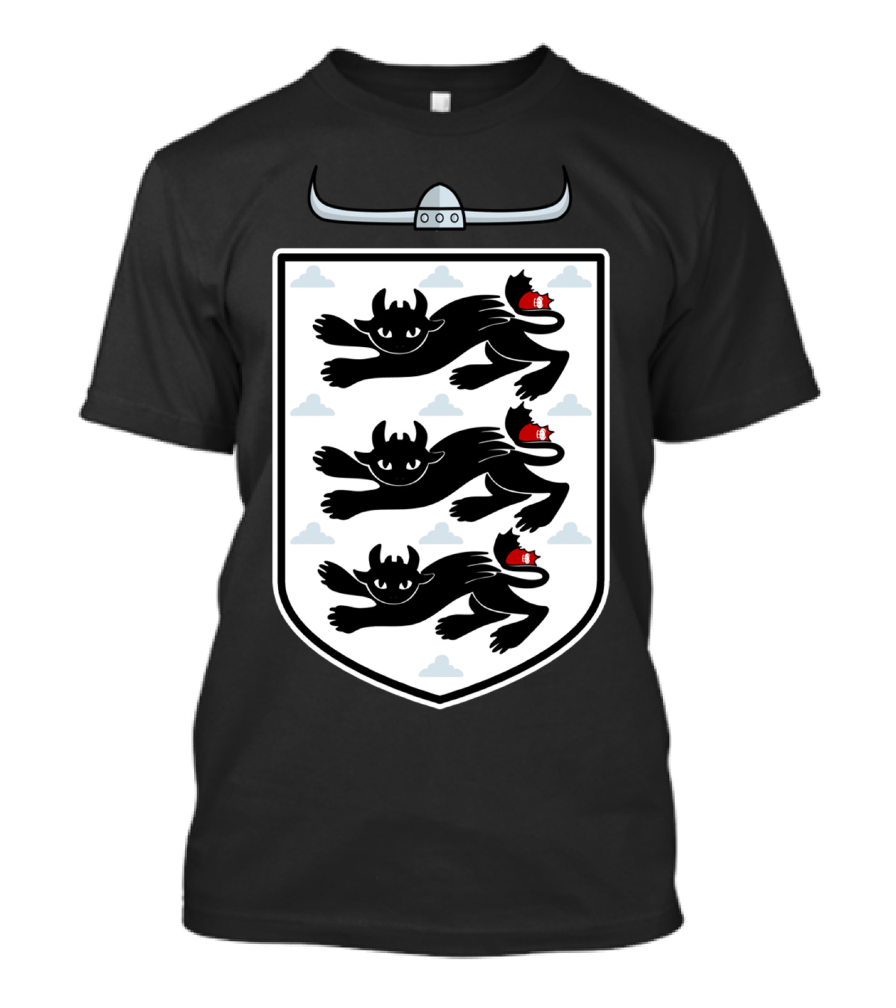 Berk Crest How To Train Your Dragon Shield With Flying Dragons And Viking Helmets T-Shirt