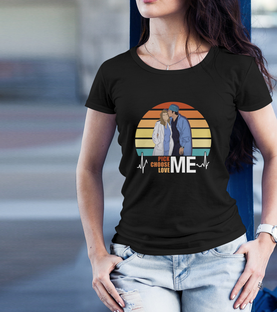 Pick Choose Love Me Grey's Anatomy Sunset T-Shirt