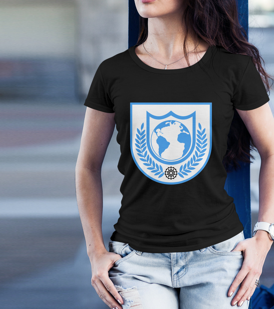Buck Rogers Earth Alliance Emblem With Global Crest And Laurel Wreath T-Shirt