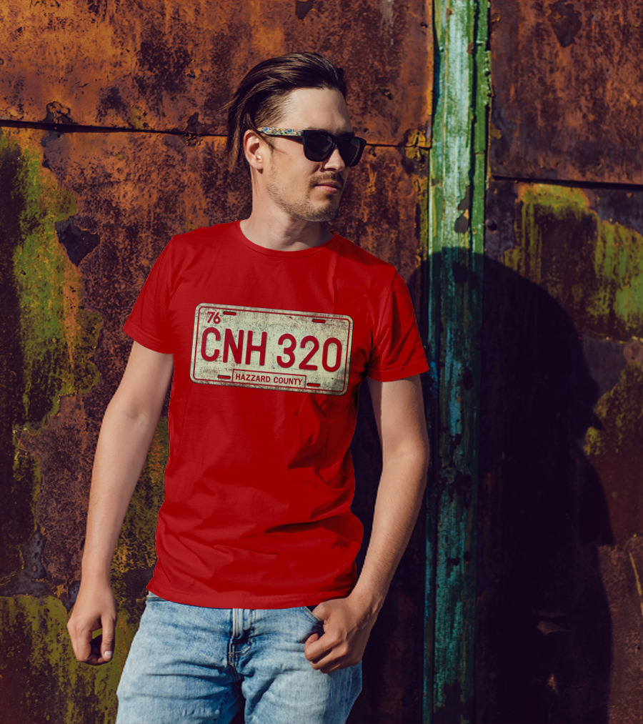 Dukes Of Hazzard CNH 320 Hazzard County License Plate 76 T-Shirt