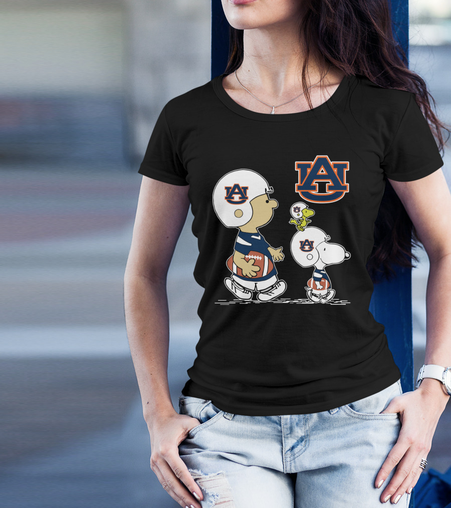 Auburn Tigers AU Cartoon Football Players T-Shirt