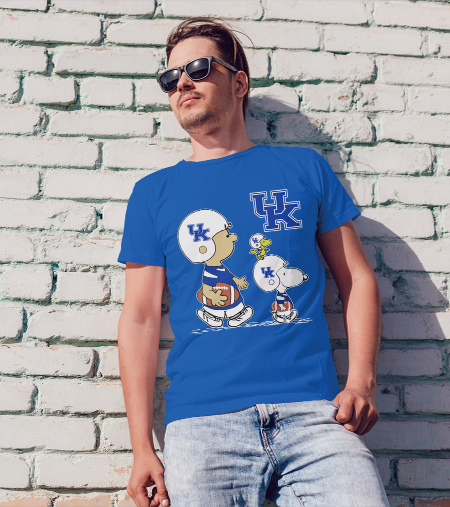 Kentucky Wildcats Peanuts Football Characters UK T-Shirt