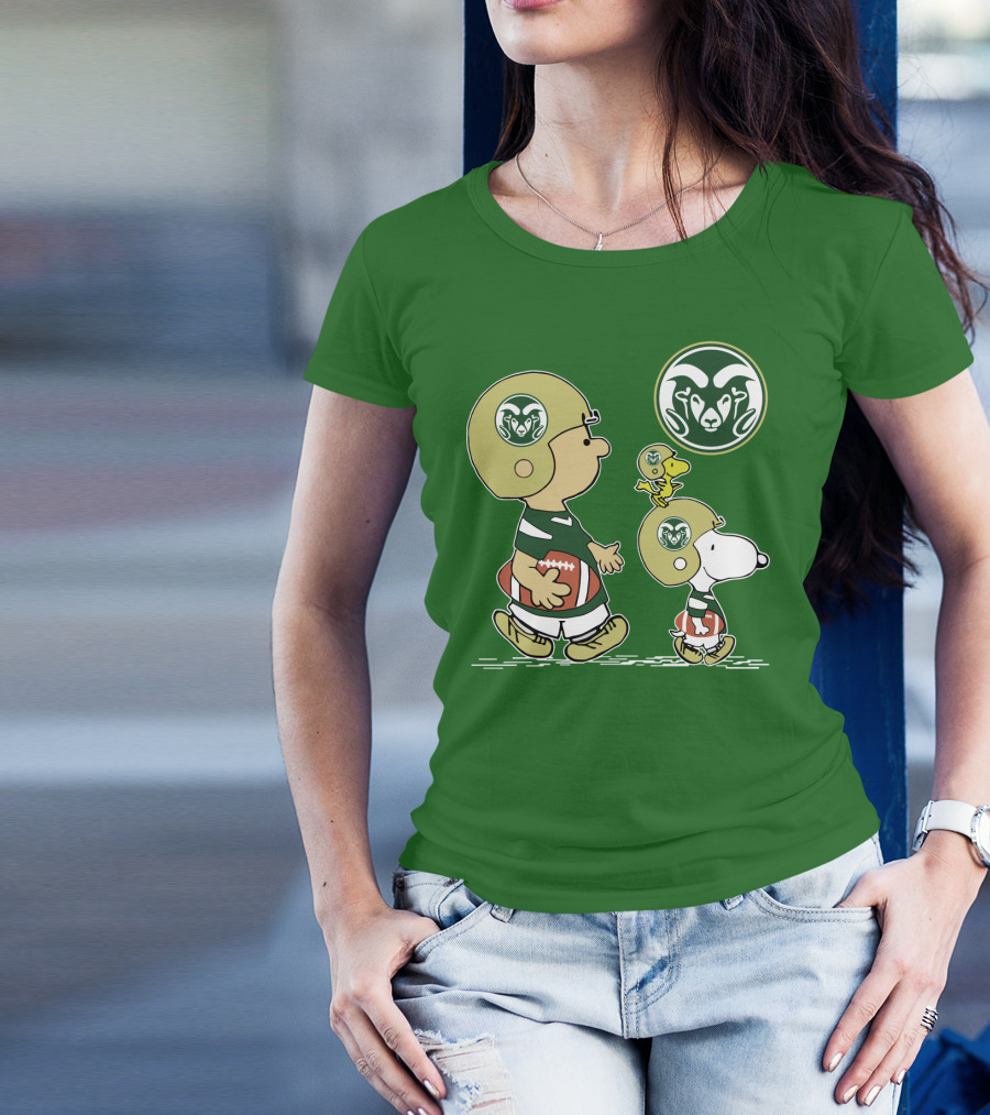 Colorado State Rams Peanuts Football Team Gear T-Shirt