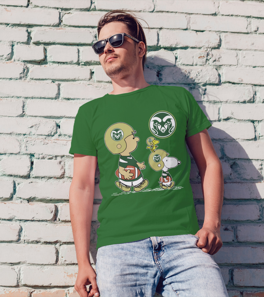 Colorado State Rams Peanuts Football Team Gear T-Shirt