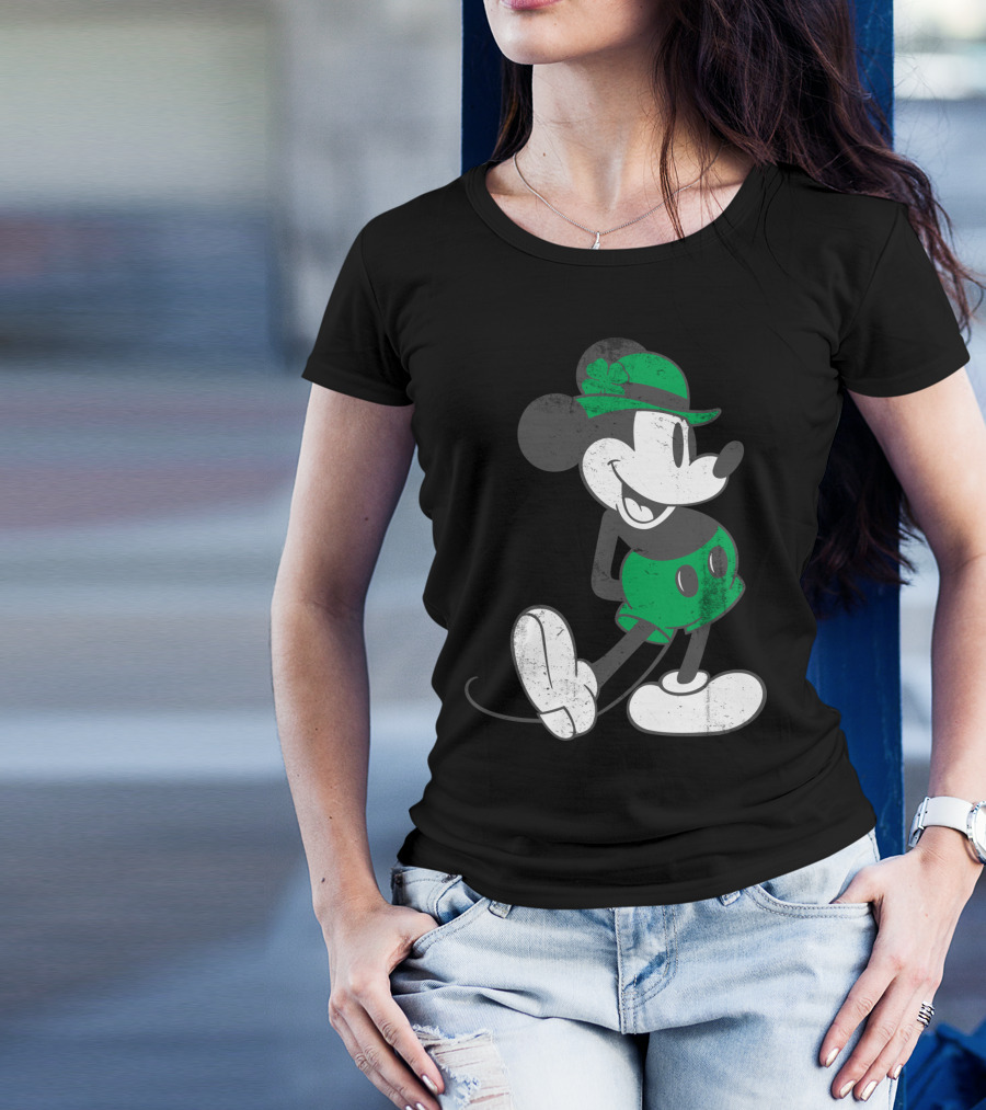 Disney Mickey Mouse Classic Green St. Patrick's Day Edition T-Shirt
