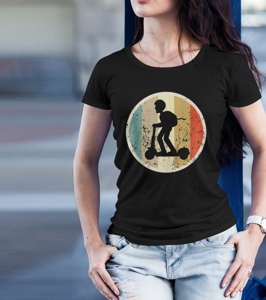 Retro Vintage Escooter Electric Scooter Driver T-Shirt