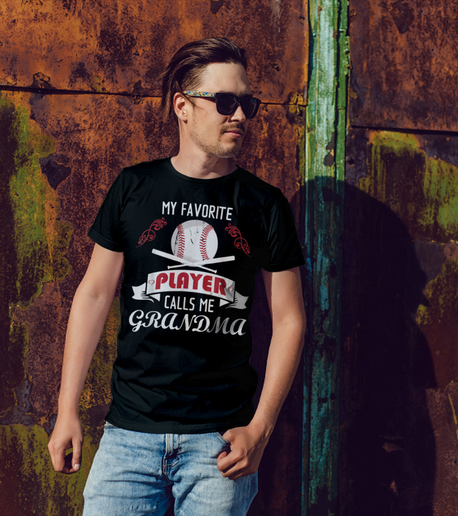My Favorite Player Baseball Grandma T-Shirt