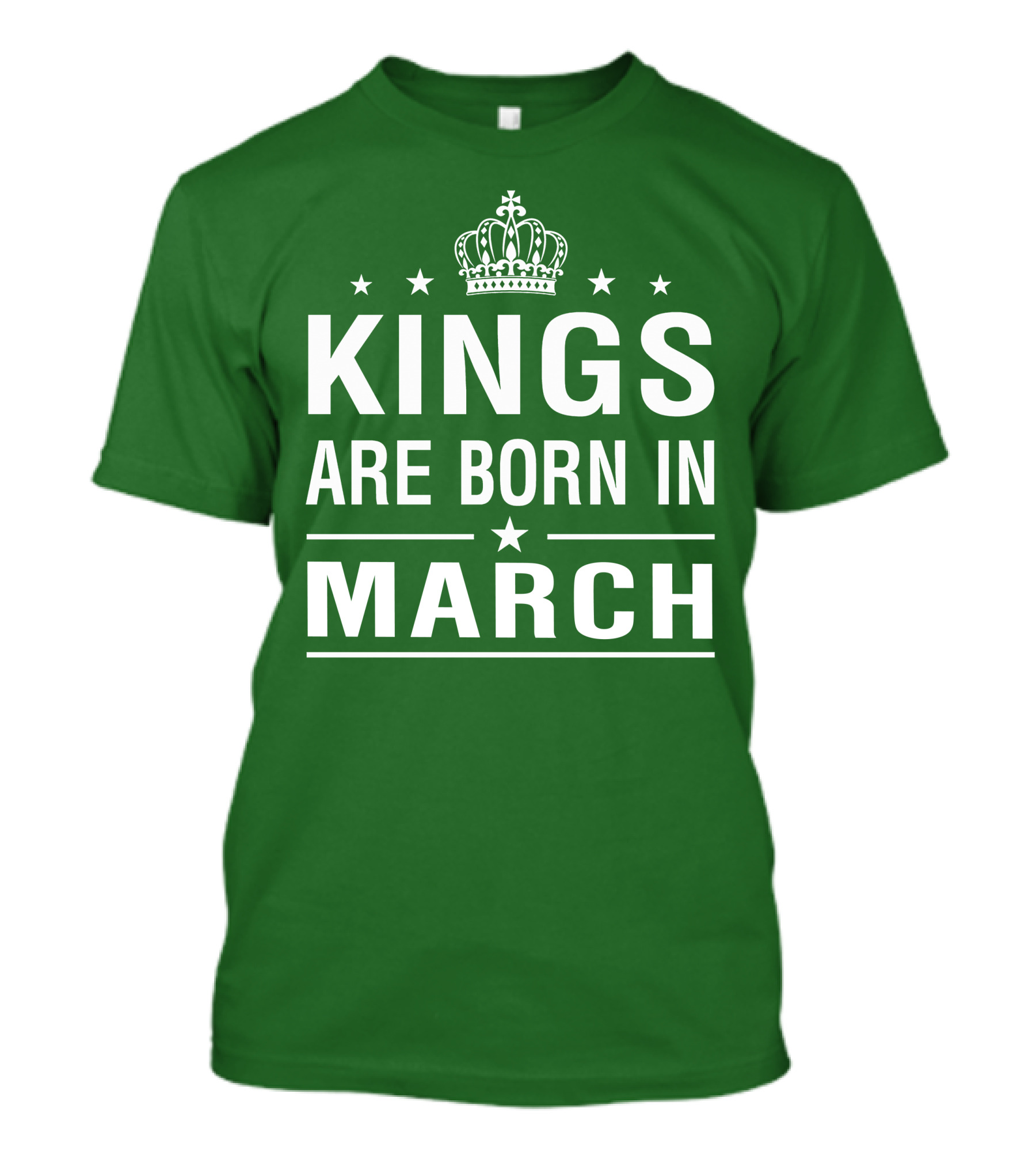 Kings Are Born In March Crown Icons T-Shirt