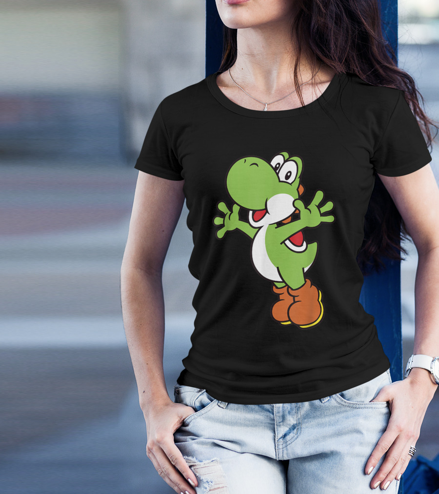 Super Mario Yoshi Iconic Jump Gaming Character T-Shirt