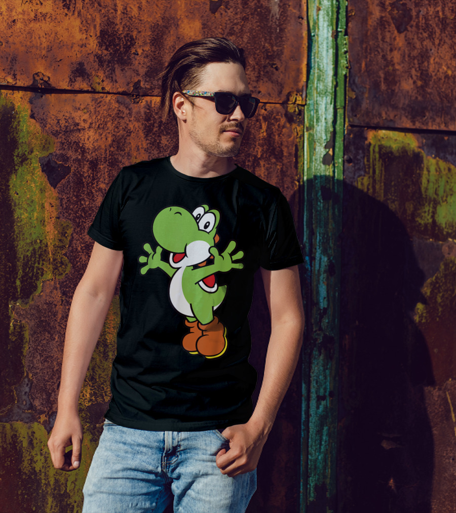 Super Mario Yoshi Iconic Jump Gaming Character T-Shirt