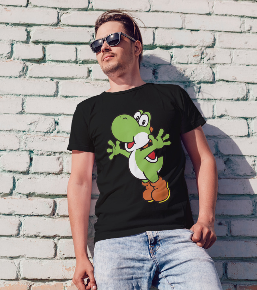 Super Mario Yoshi Iconic Jump Gaming Character T-Shirt