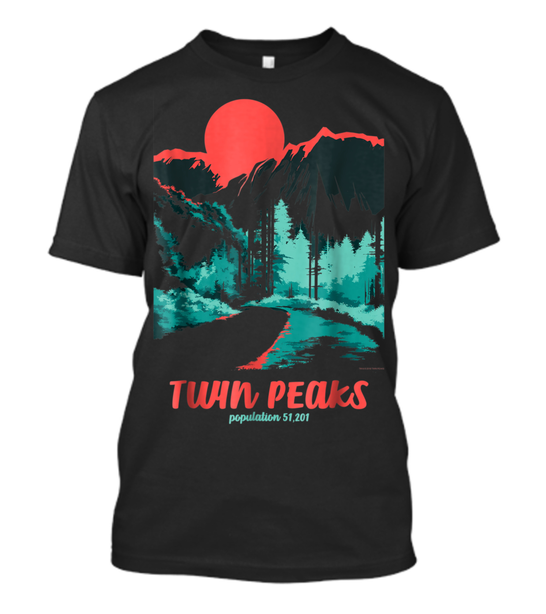 Twin Peaks Population 51,201 Classic Tonal Color Pop T-Shirt