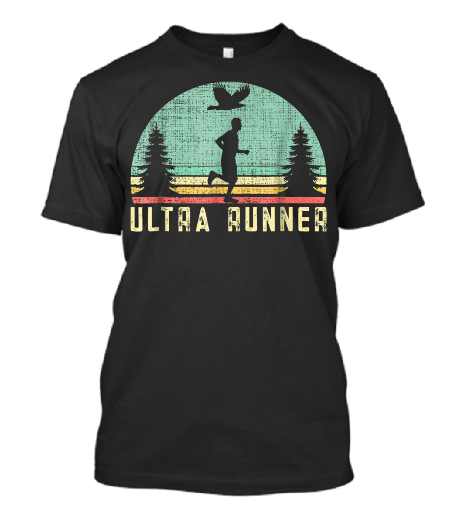 Ultra Runner Vintage Silhouette Nature Scene T-Shirt
