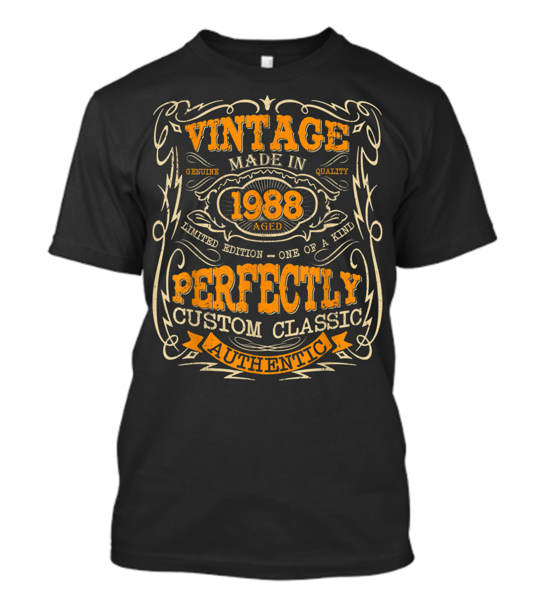 Vintage Made In 1988 Perfectly Custom Classic Authentic T-Shirt