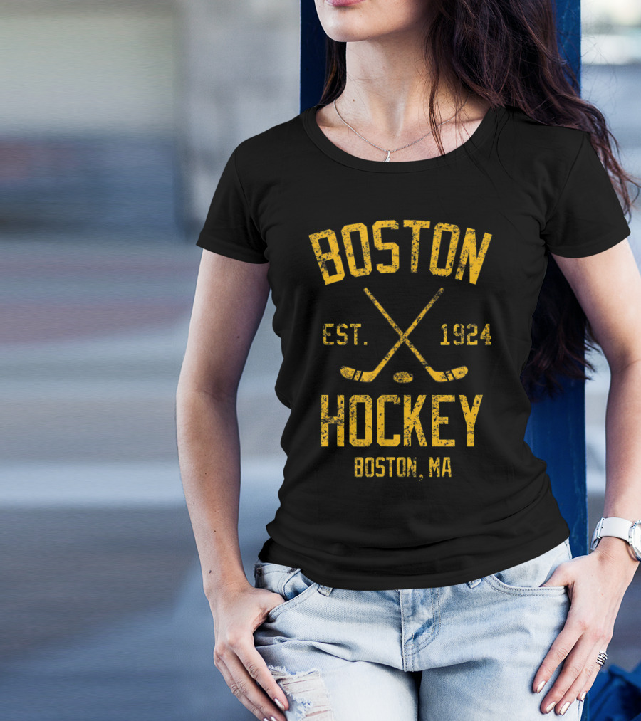 Boston Hockey Established 1924 Boston MA T-Shirt