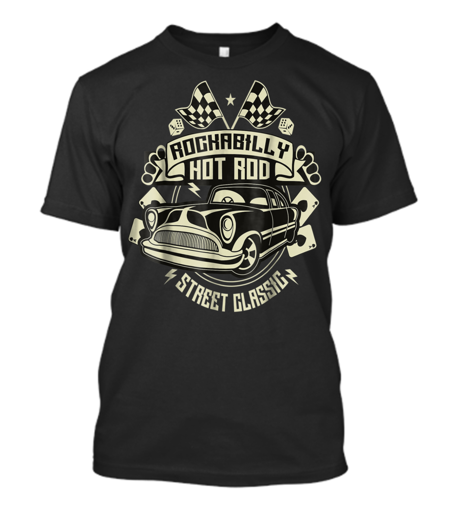Rockabilly Hot Rod Street Classic Vintage Car T-Shirt