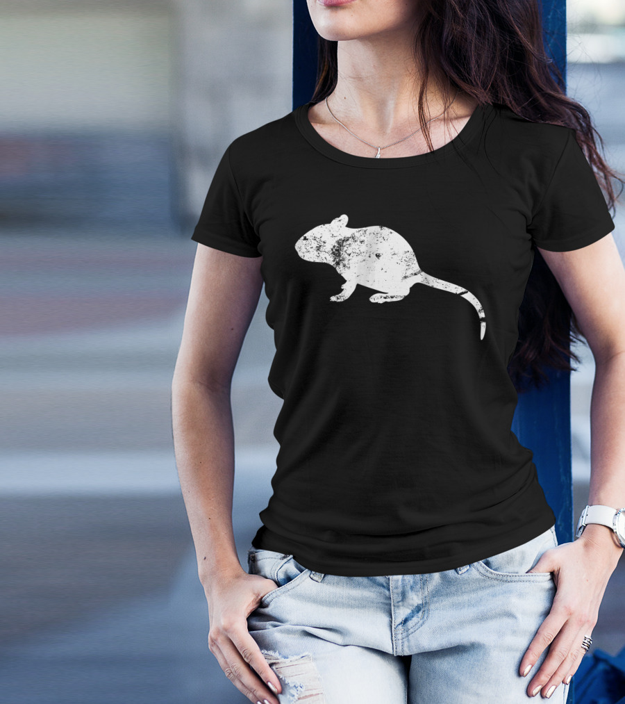 Vintage Distressed Rat Silhouette Classic T-Shirt